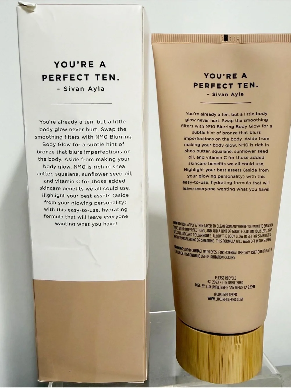 Lux Unfiltered N°10 Blurring Body Glow Lotion 6.8 fl oz / 200mL ~ New / Sealed